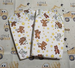 2 Pack of Crinklz Original Teddy Print Adult Diapers TAB Style Size Medium ABDL
