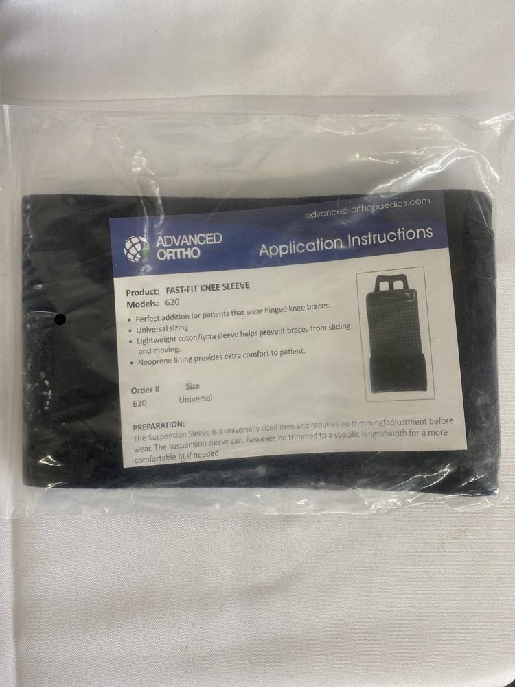Advanced Ortho The Fast Fit universal Knee Sleeve Model 620 L2397 Fits All Sizes