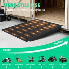 36″x24″ Shed Ramp Velvet Black Loading Ramp 900LB Loading Dock Ramp for Garages