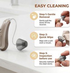 10 Counts Hearing Aid Ear Tips Replacement Fit Standard Receiver Tulip Domes Dar