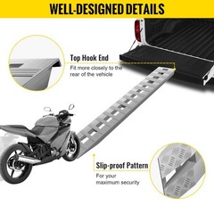 Extra Strong 84x14in All-Metal Aluminum Ramps 2 Pieces 6000lb Weight