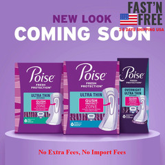 New Poise Ultra Thin Pads, Ultimate Absorbency, Long Length, 120 Count Bulk Pack