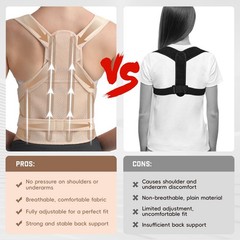 BLACKYEW Posture Corrector for Women & Men, Adjustable Back Medium, Beige