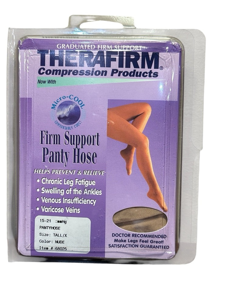 Therafirm Compression Pantyhose TALL/XL 15-21mmHg Nylon Spandex