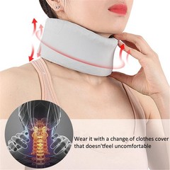 Neck Brace for Pain and Support, Soft Silicone Cervical Collar Gray