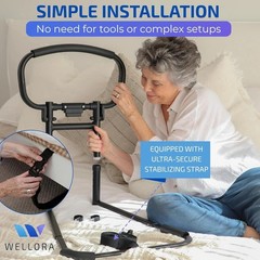 Sturdy Bed Rails Elderly Adults Safety Foldable Adjustable Supports up to 330…