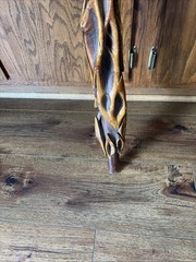 Beautiful vintage Diamond Willow walking stick/cane 36″ Heavy Duty Rubber Grip