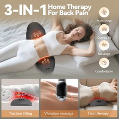 Minkurov 3 in 1 Spine Triple Fusion Back Massager with 118-inch USB Cable, He…