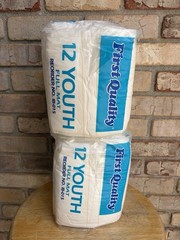 2 x First Quality YOUTH Briefs Diapers Full Mat 12ct ea 15”-22” XS Sealed