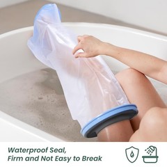 Bukihome Adult Watertight Full Leg Cast Cover, Extra Wide Shower Foot Protector