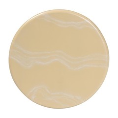 & Aponi Marbled Resin End – Round Top And Pedestal Base Modern