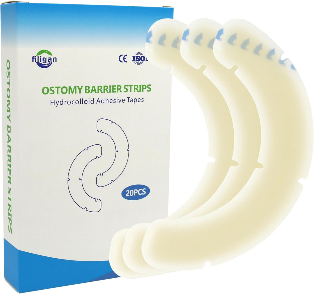 20Pc Ostomy Barrier Strips Hydrocolloid Adhesive Extenders