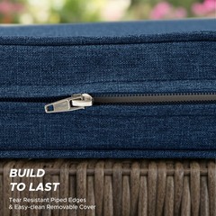 Outdoor Chair Cushions, Water-Resistant 18.5″ x 16″ 6 Pack, Navy Blue