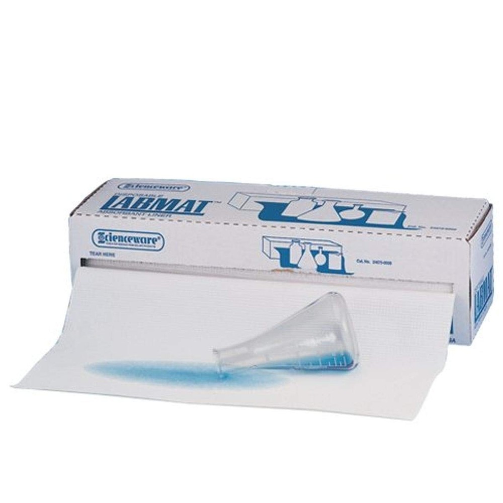 50ft White Lab Supply Disposable Bench Liner Highly Absorbent Non Skid Roll