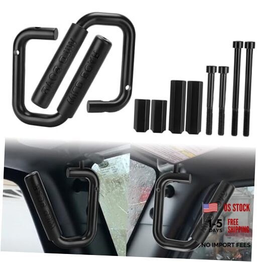 Front Grab Bar Grab Handles, Front Grab Handle Kit Black Textured Compatible