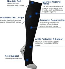 1-20Pairs Copper Compression Socks 20-30mmHg Graduated Support Mens Womens S-XL