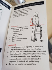 Drive Medical Deluxe 2 Button Folding Walker Model #10210-4ASM with 5″ Wheels