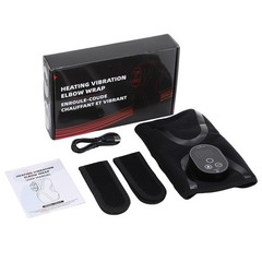 Cordless Heated Massage Elbow Brace with 3000mAh Battery – 5 Heat & 3 Vibration