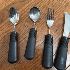 4Pcs Adaptive Spoon Fork Elderly Disability Anti-Shake Cutlery Convenient Grip