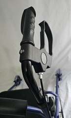 Bariatric Aluminum Rollator Purple Padded Seat Basket and Footrest