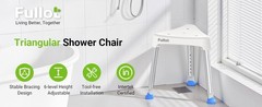 Space-Saving Triangular Shower Chair for Inside Shower, FSA/HSA Eligible 400 lbs