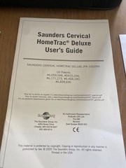 Saunders Cervical Hometrac Deluxe Model: 100399 Pump, Travel Case + DVD 2007