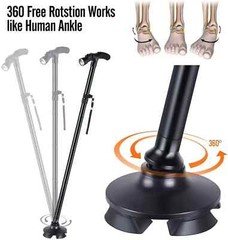 Folding Walking Cane for Seniors Men & Women with Non-Slip T Handle and Strap