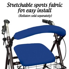 Top Glides Universal Soft Rollator Walker Seat and Backrest Blue ONLY Covers NEW
