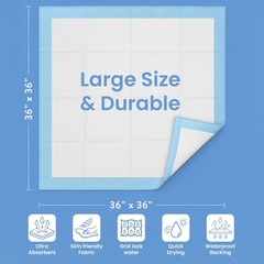 100 Incontinence Disposable Adult Pee Pads Bed Pee Underpads XL 36×36 By FPN