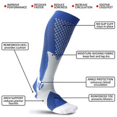 1-3 Pairs20-30mmHg Compression Stockings Relief Medical Support Socks Men Women
