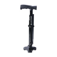 HurryCane Freedom Edition Folding Cane with T Handle, Black