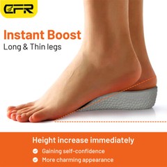 Arch Support Invisible Shoe Insoles Inserts Pad Height Increase Heel Lift Taller