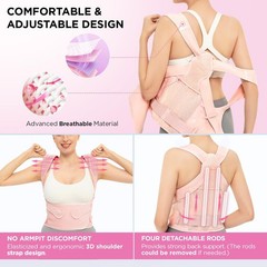 Adjustable Posture Corrector Back Brace for Neck & Shoulder Pain Relief – Lightw