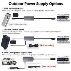 USB-C PD Power Cable for ResMed S10/AirSense 10/AirCurve 10 DC Converter