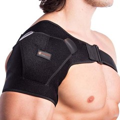 Copper Joe Compression Shoulder Brace for Women & 1 Count (Pack of 1), Black