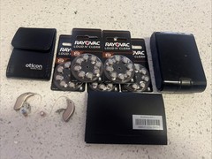 Oticon Alta2 Hearing Aid Silver for Both Ears With Soft and Hard Case 50 Battery