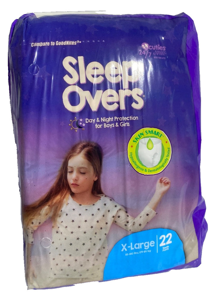 Cuties Sleep Overs Youth Underwear X-Large 85-140 lb Boys Girls Pull-Up NEW 22pk