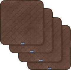 Waterproof Incontinence Chair Pads Quilted Seat Pads Cover 4 Pack 22″x21″ Brown
