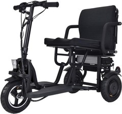 3Wheel Fold Mobility Scooter for Adults, Electromagnetic Braking, 25 Miles Range