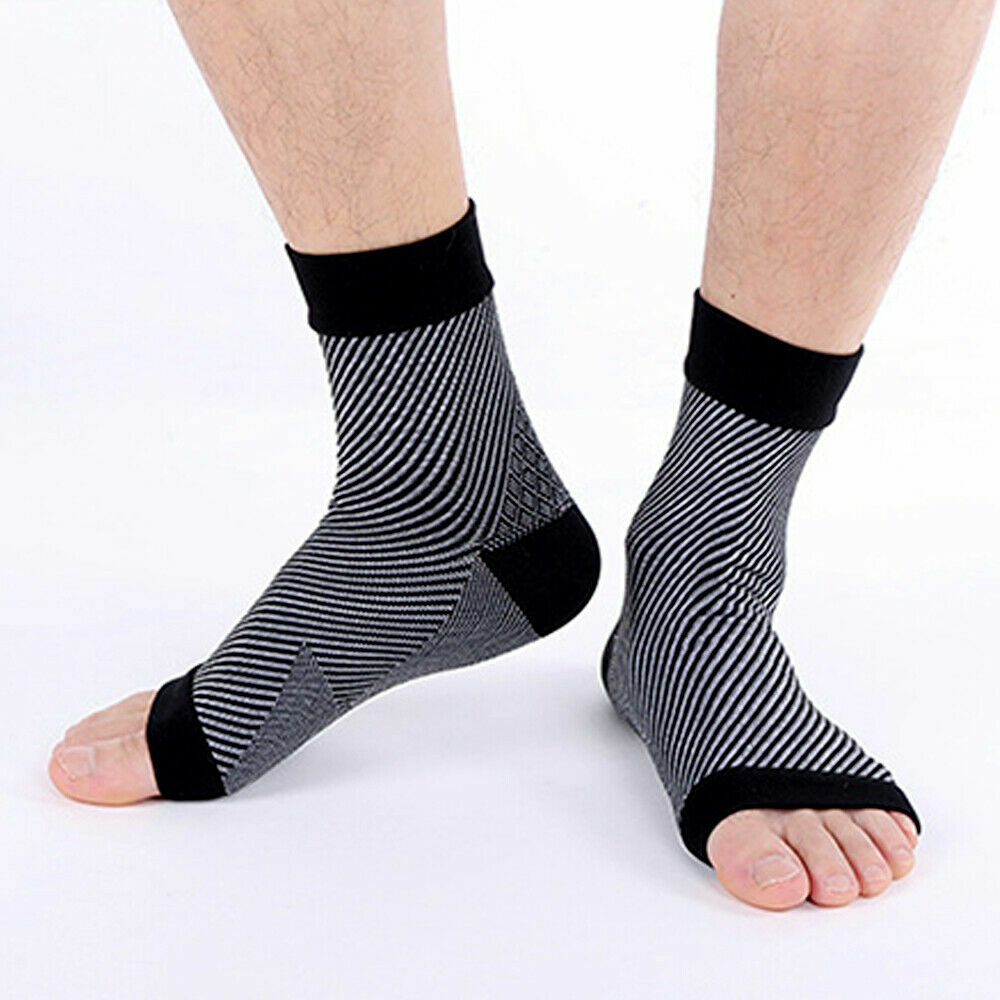 Compression Socks Sleeve Ankle Arch Support Plantar Fasciitis Heel Foot Pain US