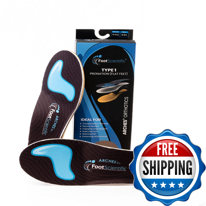 Footscientific Arches Insoles Type 1 – Pronation/Flat Feet Mens Size 4-4.5 /