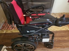 Culver Mobility Electric Foldable Power Wheelchair Red/Black Joystick Control