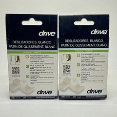Drive Medical Walker Ski Glides for Use with 1” Folding Walkers White ( 2 Sets)