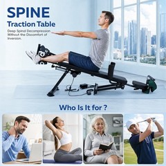 Full Body Traction Table, 35W Electric Lumbar Traction Bed,Therapy Bench