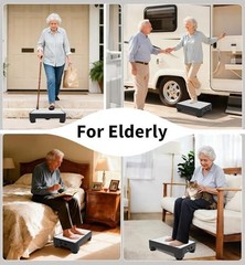 LIFTOZA 5-Level Adjustable Step Stool, 700 LBS Capacity Safety Bed Step for Seni