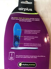 Airplus Shock absorption Super Gel Cushion Insole Women’s 5-11 {Pack of 1 Pair}