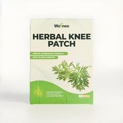 Wellnee Unisex Adults Silicone Padding Knee Support Brace & 10 Pc Herbal Patches