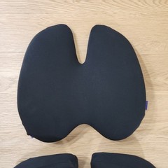 CUSHION LAB Pressure Relief Seat Cushion / Back Relief Lumbar Pillow Black