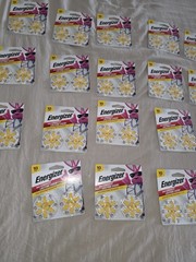 Energizer Hearing Aid Batteries 18 Packs Of 12 Each (Size 10)