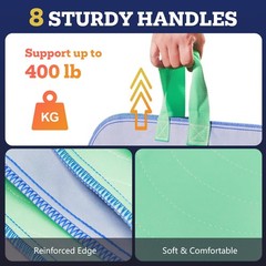 2 PCS Washable Positioning Bed Pad 8 Handle 34×52 Inch Waterproof Reusable